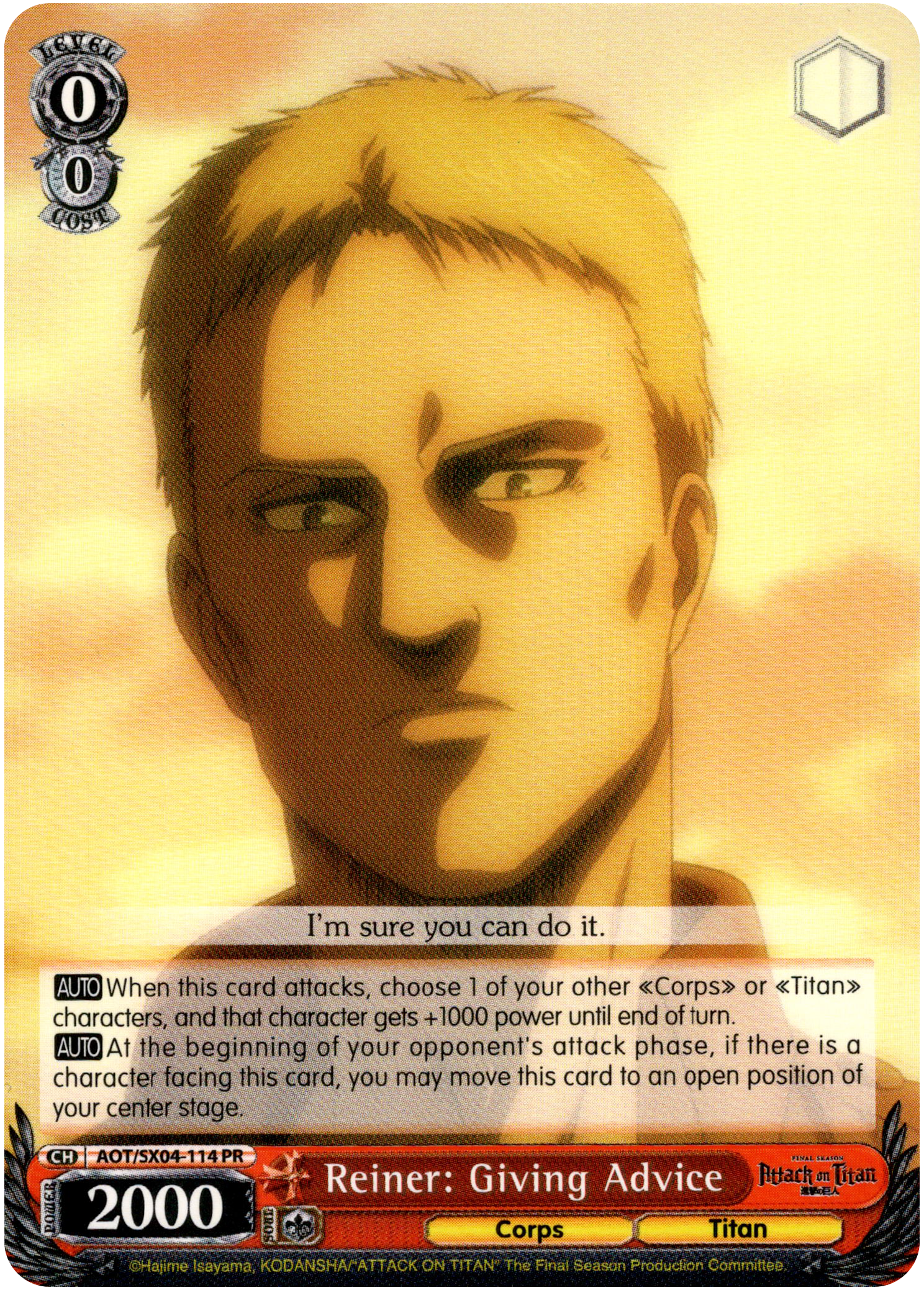 Reiner: Giving Advice - AOT/SX04-114 PR - Card Cavern