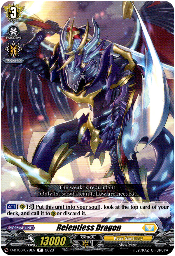 Relentless Dragon - D-BT08/079EN - Minerva Rising - Card Cavern