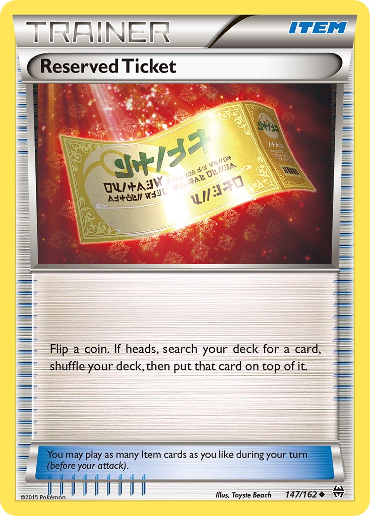 Reserved Ticket - 147/162 - BREAKthrough - Card Cavern