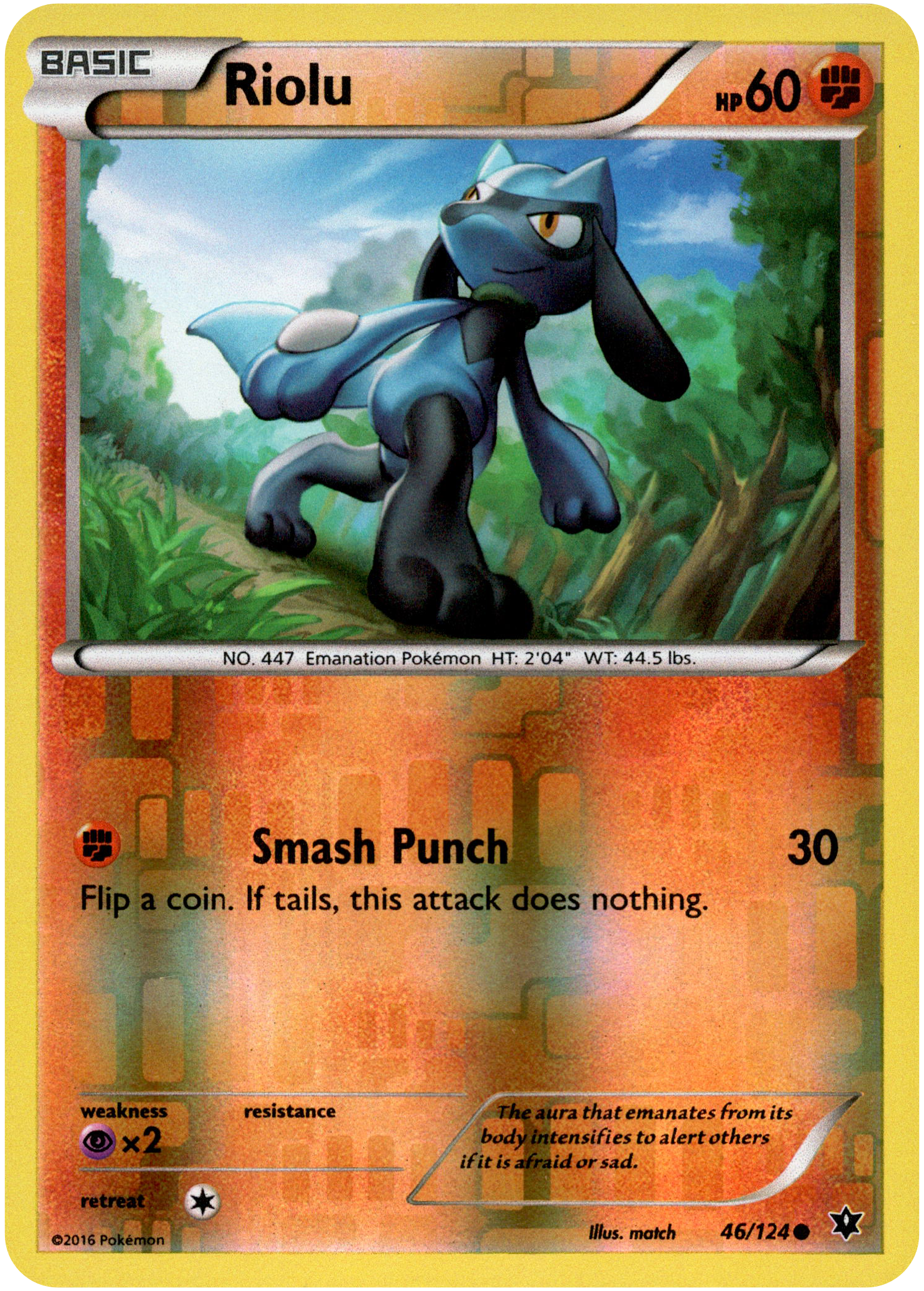 Riolu - 46/124 - Fates Collide - Reverse Holo - Card Cavern