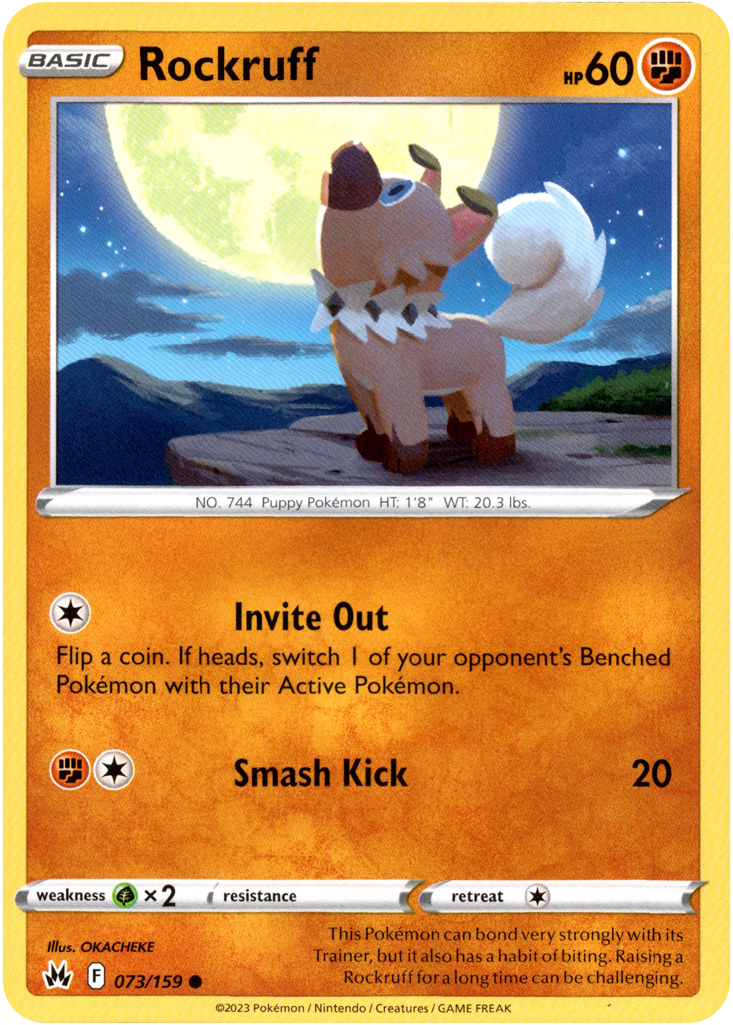 Rockruff - 073/159 - Crown Zenith - Card Cavern