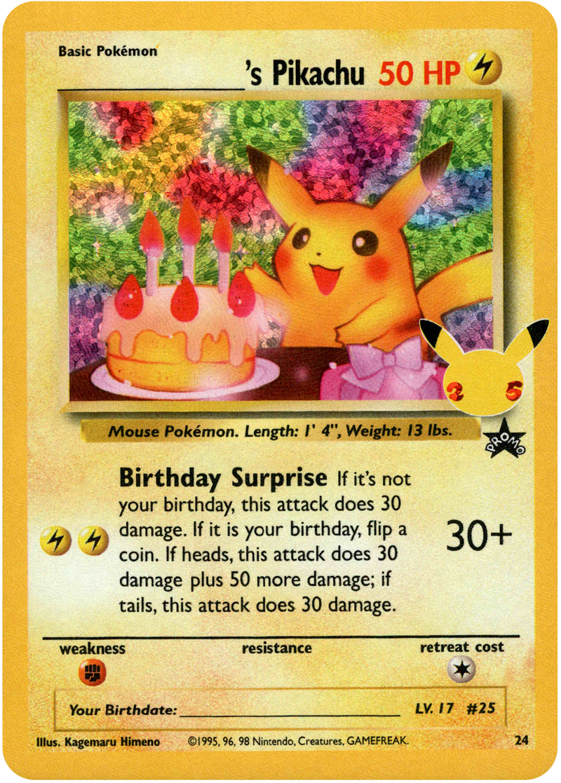 _____'s Pikachu (Classic Collection) - 24 - Celebrations - Holo - Card Cavern
