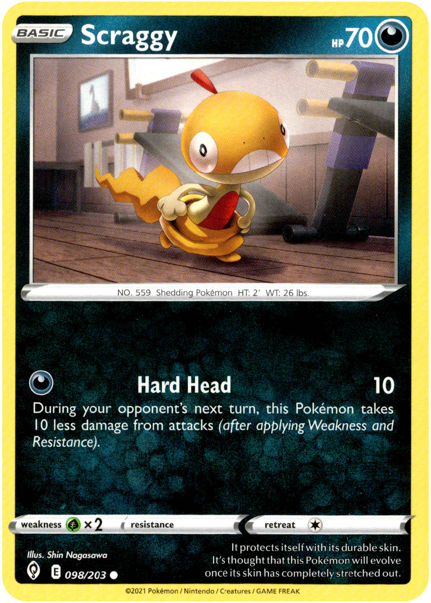 Scraggy - 098/203 - Evolving Skies - Card Cavern