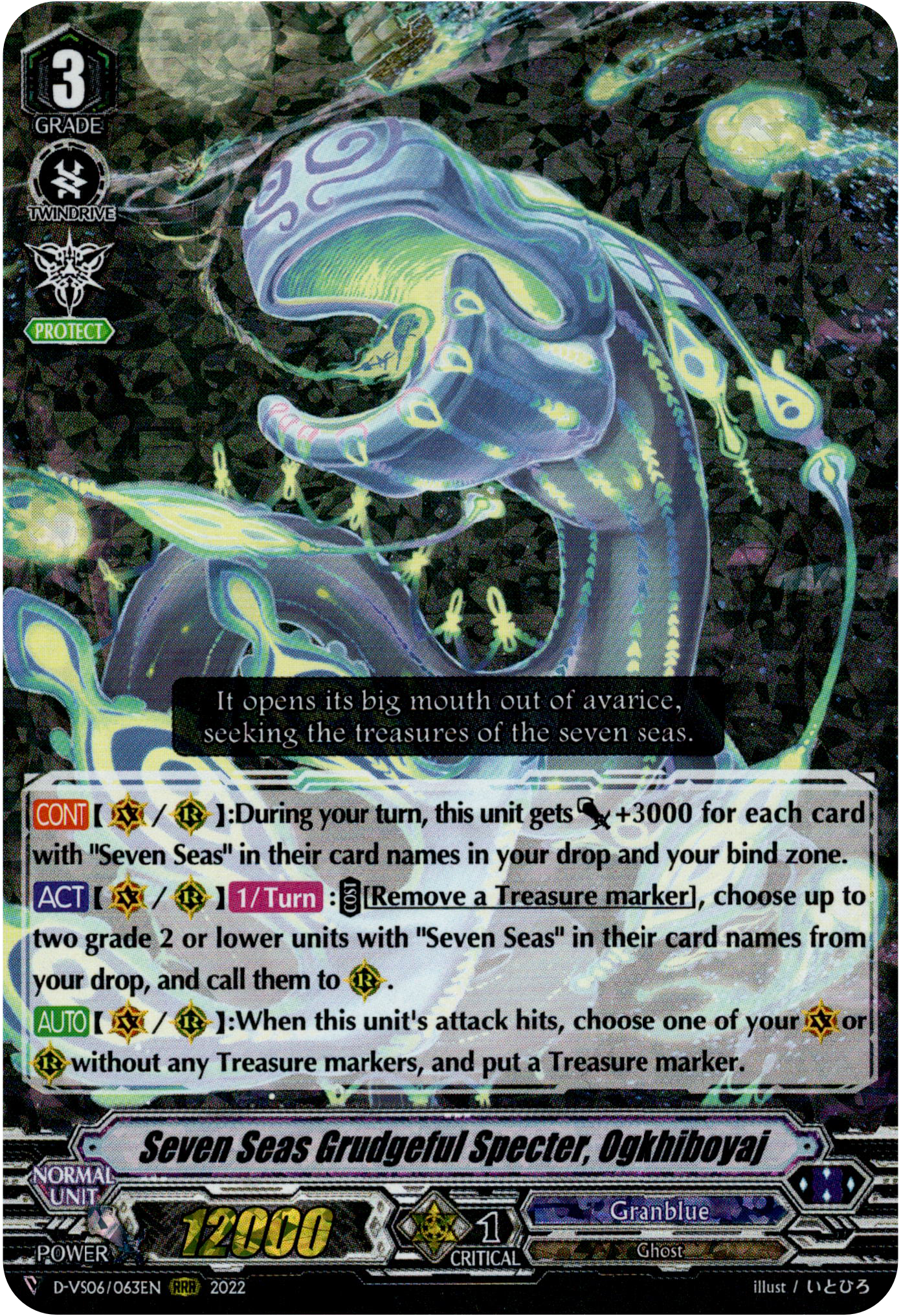 Seven Seas Grudgeful Specter, Ogkhiboyaj - D-VS06/063EN - V Clan Collection Vol.6 - Foil - Card Cavern
