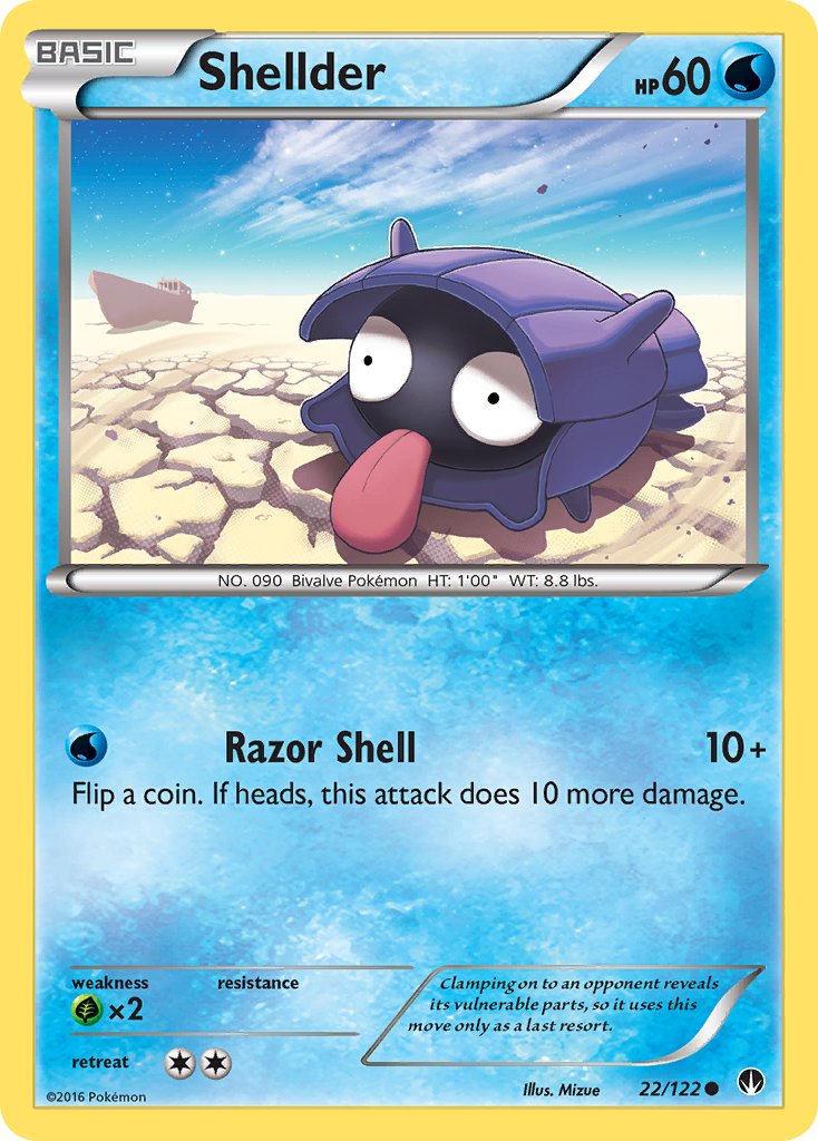 Shellder - 22/122 - BREAKpoint - Card Cavern