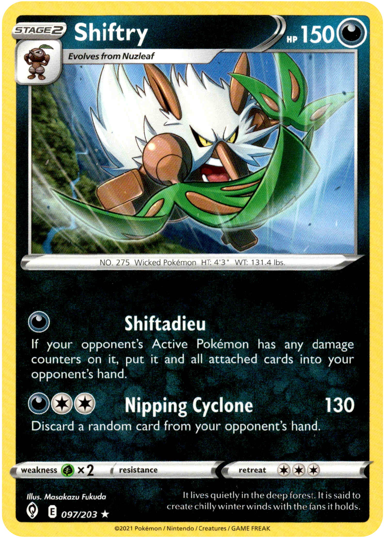Shiftry - 097/203 - Evolving Skies - Card Cavern
