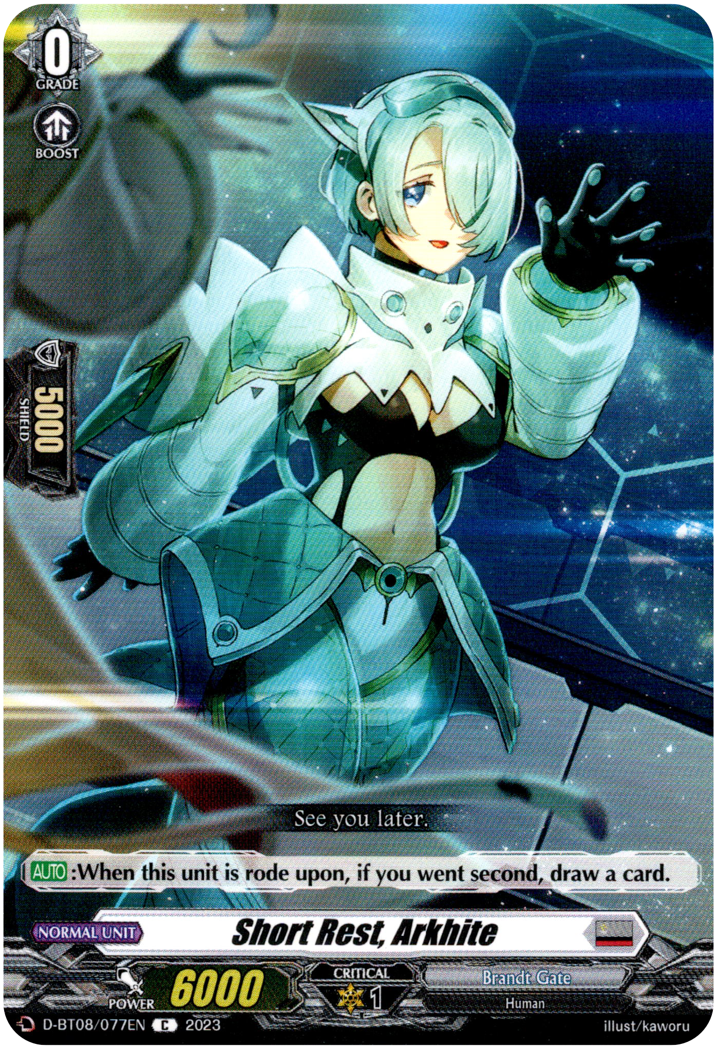 Short Rest, Arkhite - D-BT08/077EN - Minerva Rising - Card Cavern