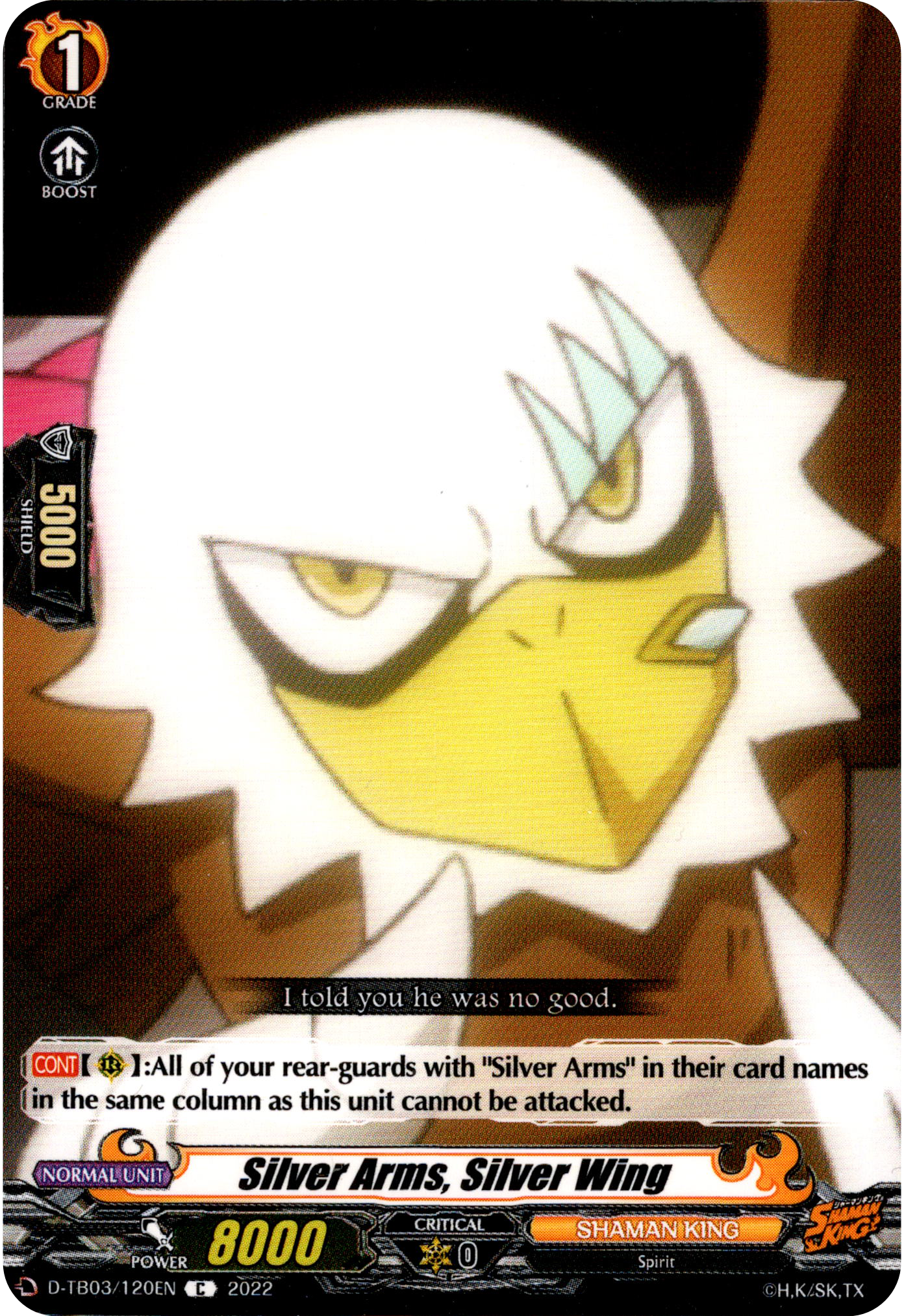 Silver Arms, Silver Wing - D-TB03/120EN - Shaman King - Card Cavern