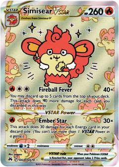 Simisear VSTAR - GG37/GG70 - Crown Zenith - Holo - Card Cavern
