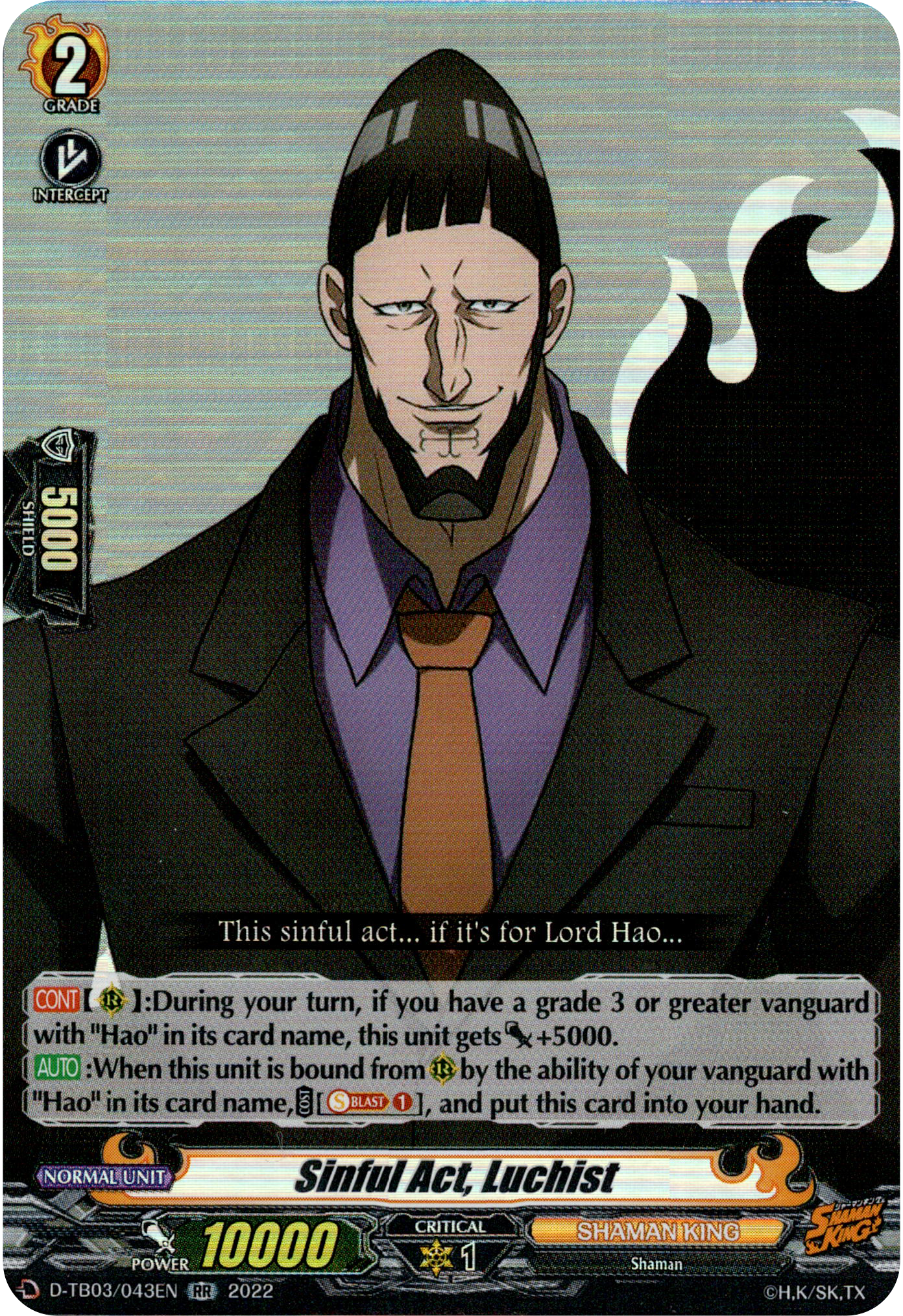 Sinful Act, Luchist - D-TB03/043EN - Shaman King - Card Cavern
