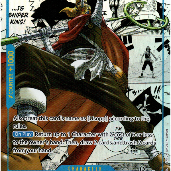 Sogeking Alternate Art (Manga) - OP03-122 SEC - Pillars of Strength - Card Cavern Trading Cards, LLC Sogeking Alternate Art (Manga) - OP03-122 SEC - Pillars of Strength - Card Cavern Trading Cards, LLC