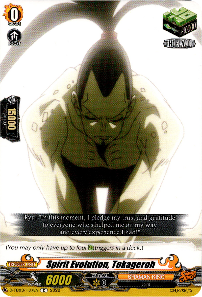 Tokageroh Spirit Evolution, Tokageroh - D-TB03/137EN - Shaman King – Card Cavern ...