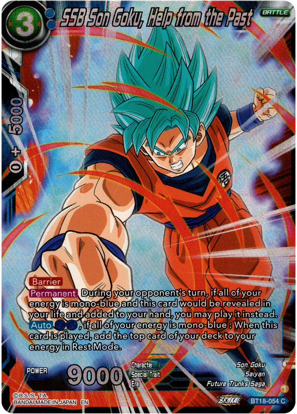 SSB Son Goku, Help from the Past - BT18-054 - Dawn of the Z-Legends - Parallel Foil - Card Cavern
