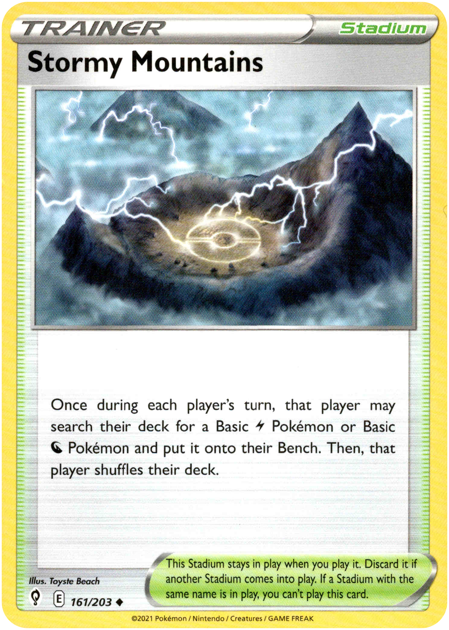 Stormy Mountains - 161/203 - Evolving Skies - Card Cavern