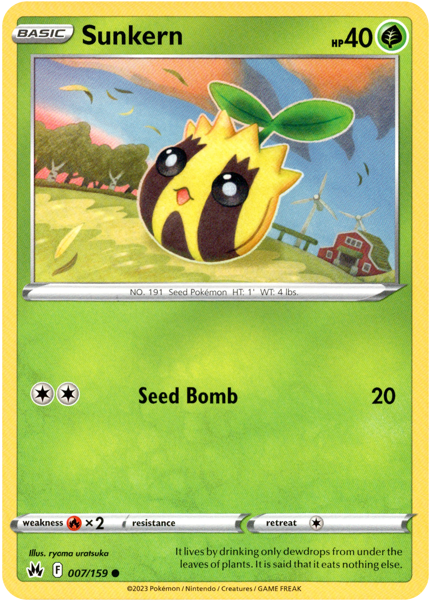 Sunkern - 007/159 - Crown Zenith - Card Cavern