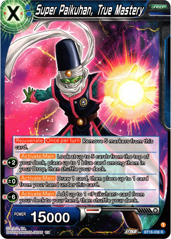 Super Paikuhan, True Master - BT18-036 - Dawn of the Z-Legends - Card Cavern