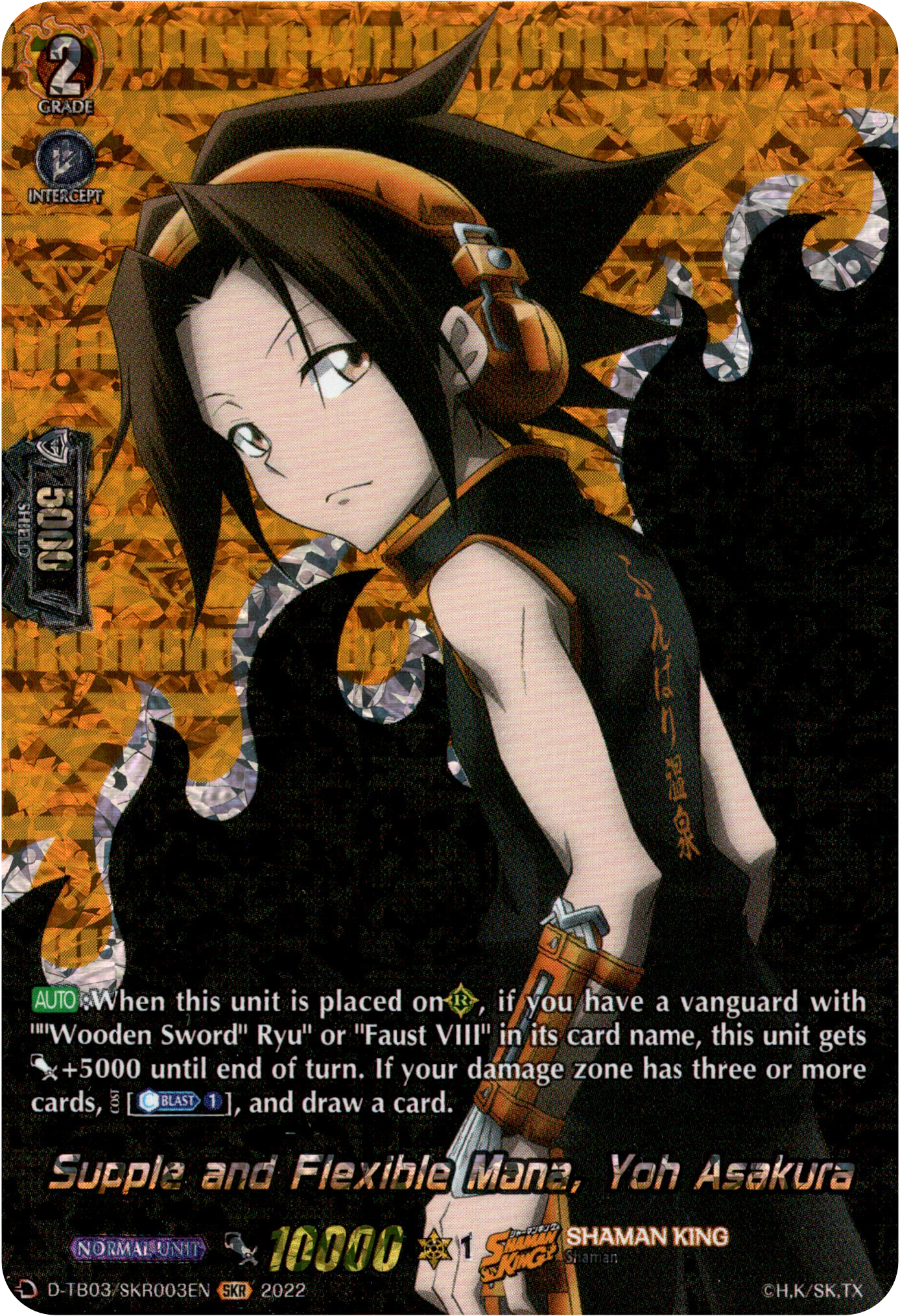 Supple and Flexible Mana, Yoh Asakura - D-TB03/SKR003EN - Shaman King - Card Cavern