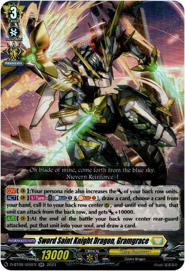 Sword Saint Knight Dragon, Gramgrace - D-BT08/026EN - Minerva Rising - Card Cavern