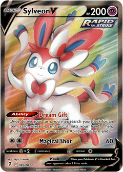 Sylveon V Full Art - 183/203 - Evolving Skies - Holo - Card Cavern