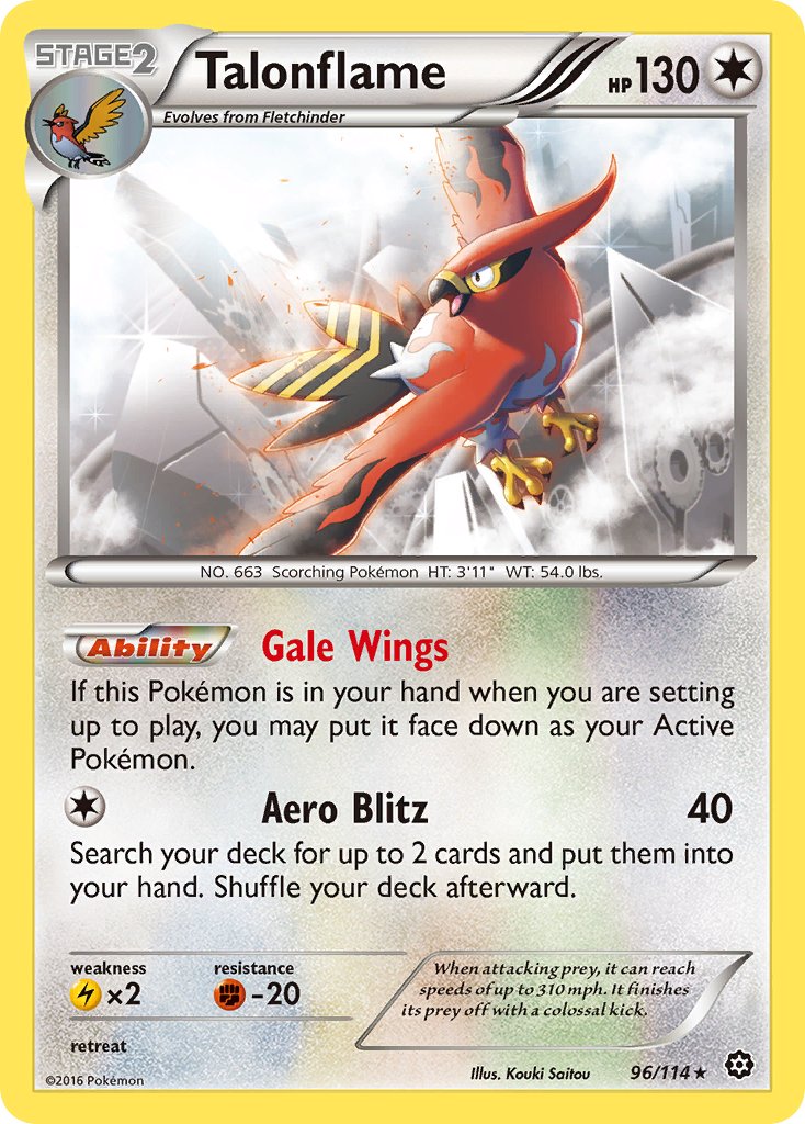 Talonflame - 96/114 - Steam Siege - Card Cavern