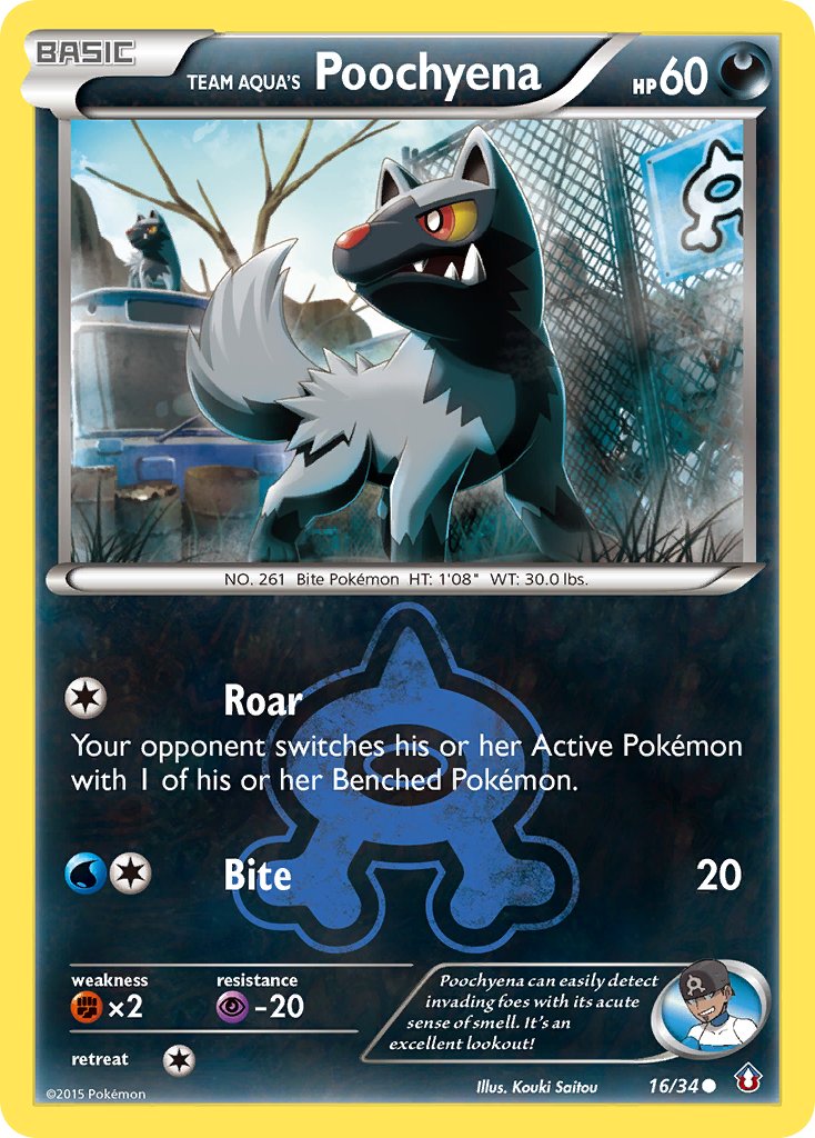 Team Aqua's Poochyena - 16/34 - Double Crisis - Card Cavern