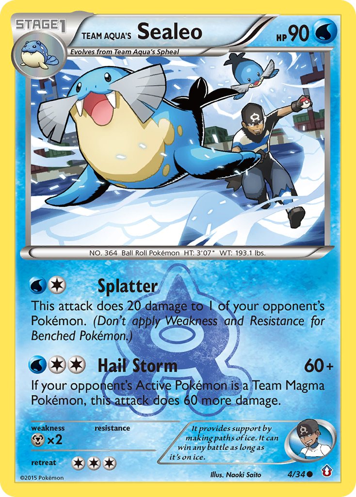 Team Aqua's Sealeo - 4/34 - Double Crisis - Card Cavern