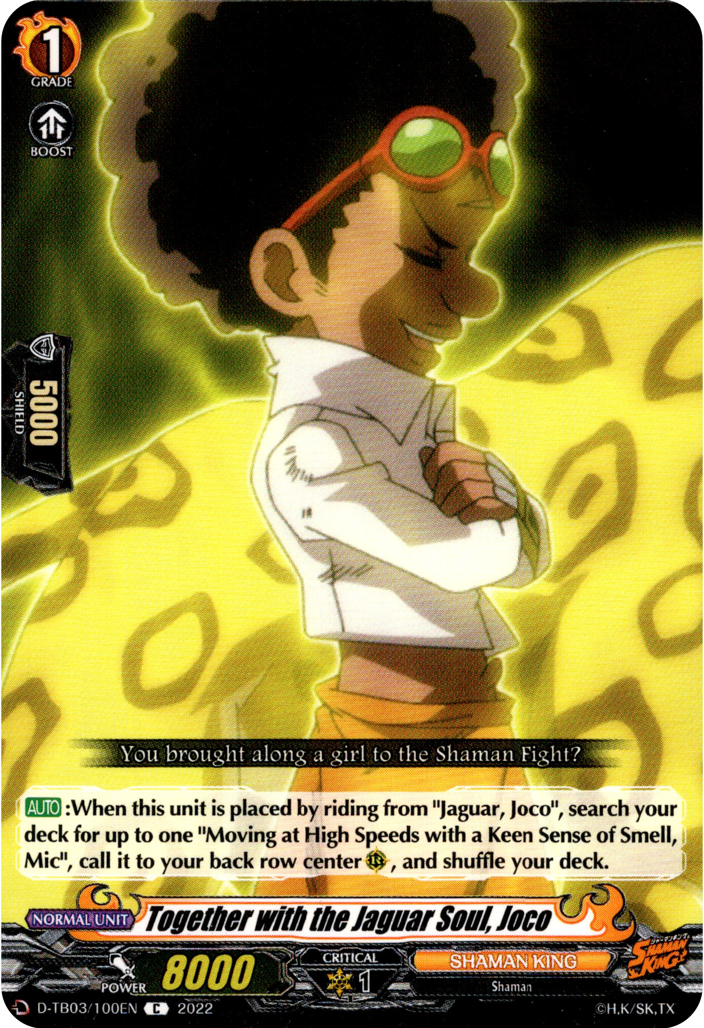 Together with the Jaguar Soul, Joco - D-TB03/100EN - Shaman King - Card Cavern