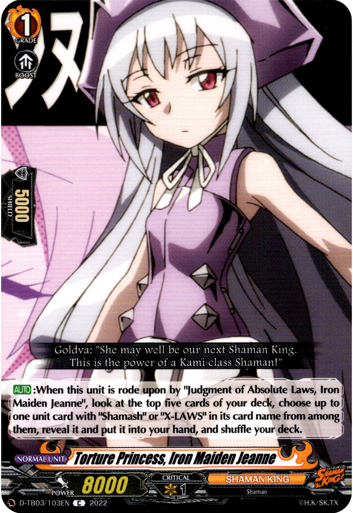 Torture Princess, Iron Maiden Jeanne - D-TB03/103EN - Shaman King - Card Cavern