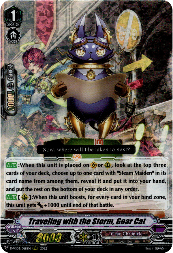 Traveling with the Storm, Gear Cat - D-VS06/058EN - V Clan Collection Vol.6 - Foil - Card Cavern