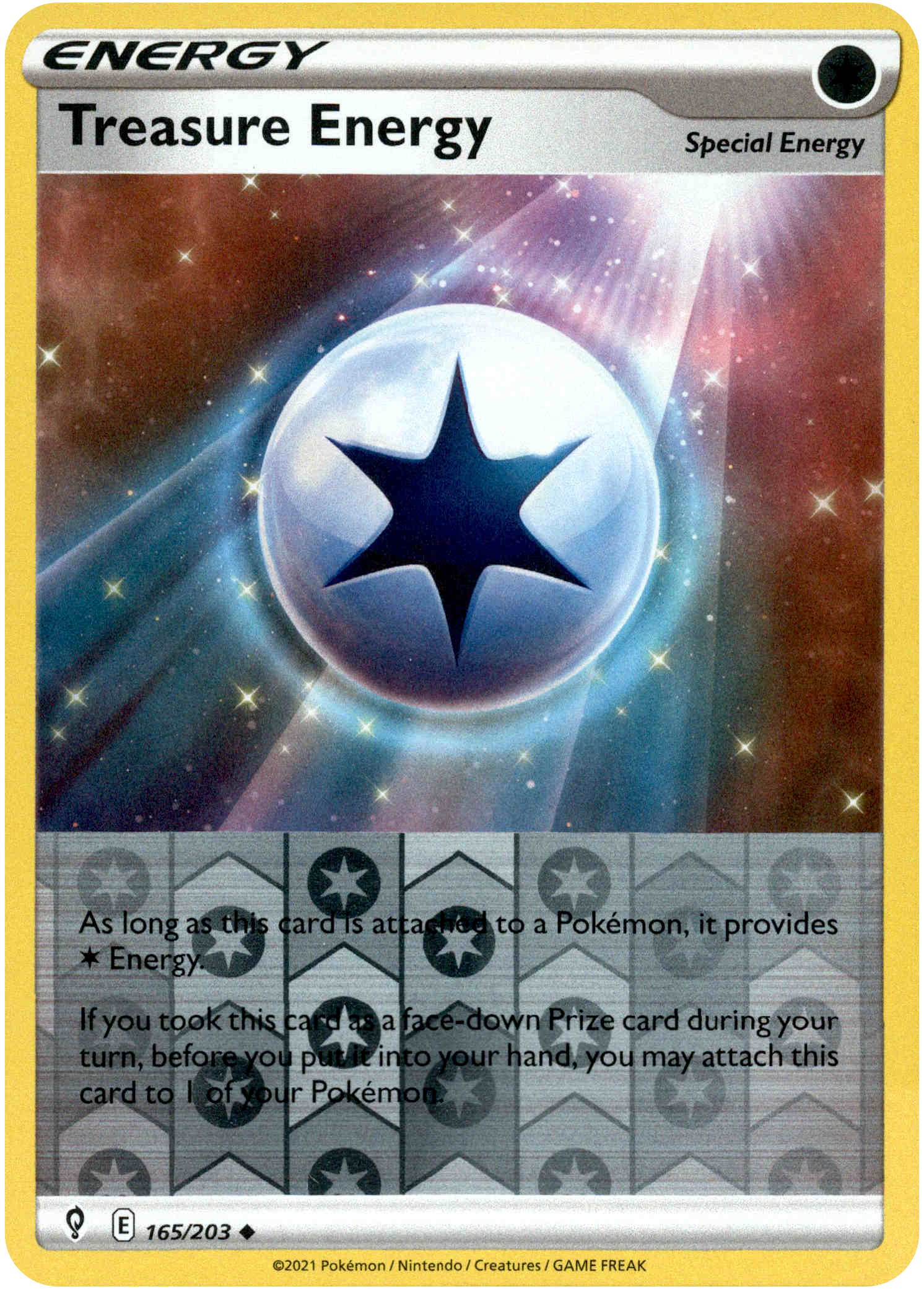 Treasure Energy - 165/203 - Evolving Skies - Reverse Holo - Card Cavern