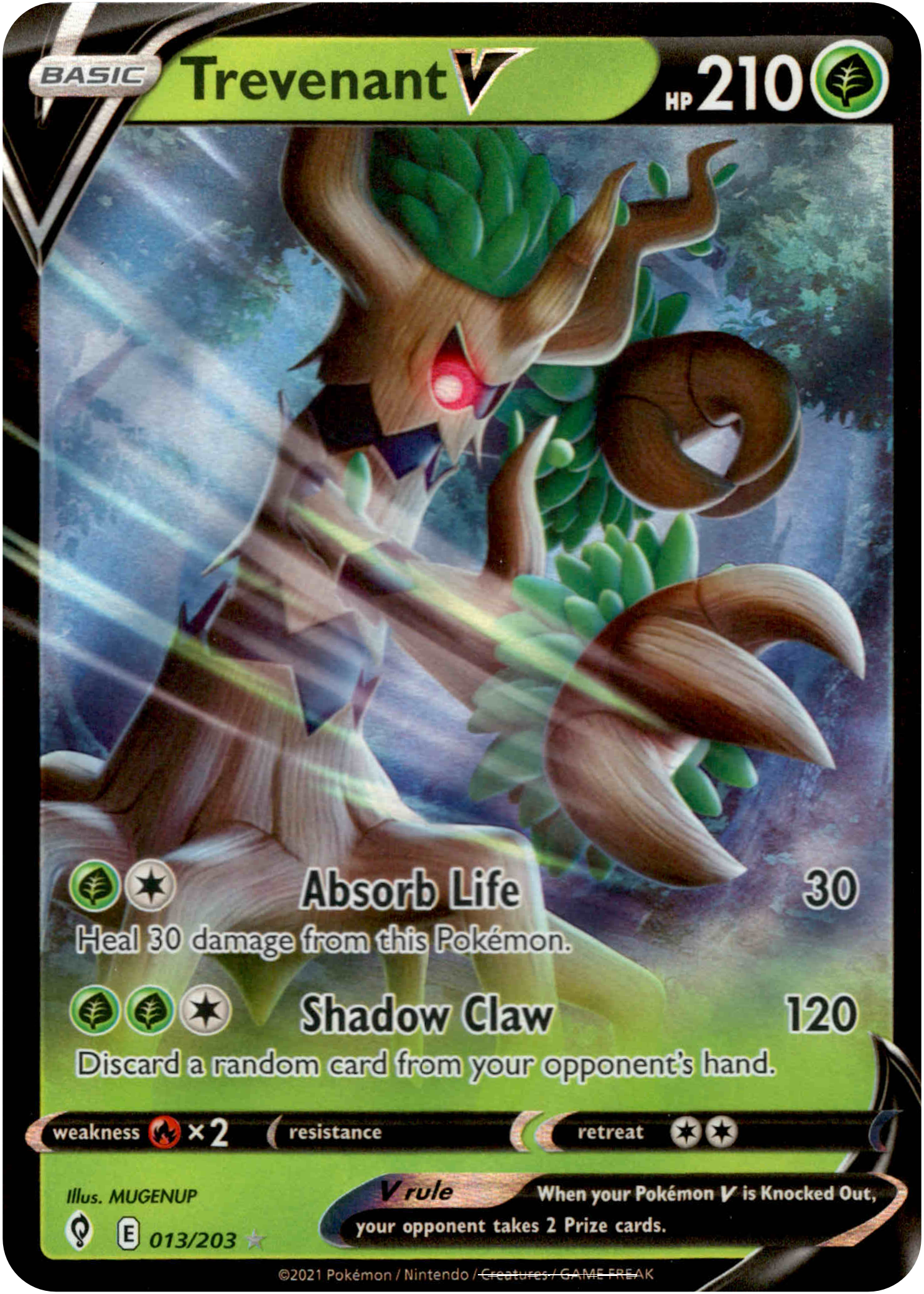 Trevenant V - 013/203 - Evolving Skies - Holo - Card Cavern