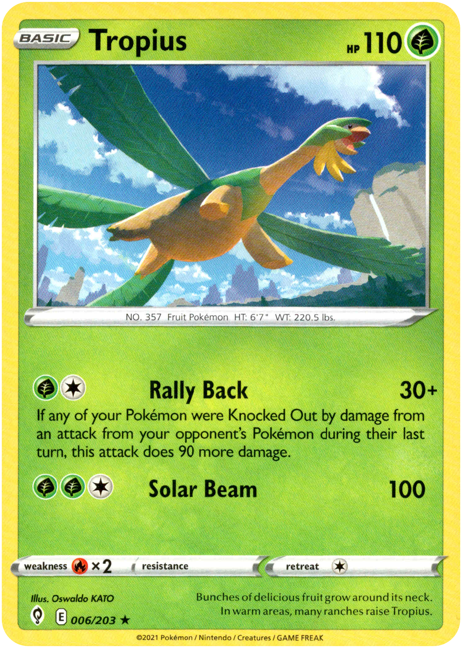 Tropius - 006/203 - Evolving Skies - Card Cavern