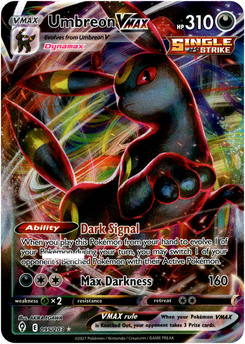 Umbreon VMAX - 095/203 - Evolving Skies - Holo Card Cavern Trading Cards, LLC Umbreon VMAX - 095/203 - Evolving Skies - Holo Card Cavern Trading Cards, LLC
