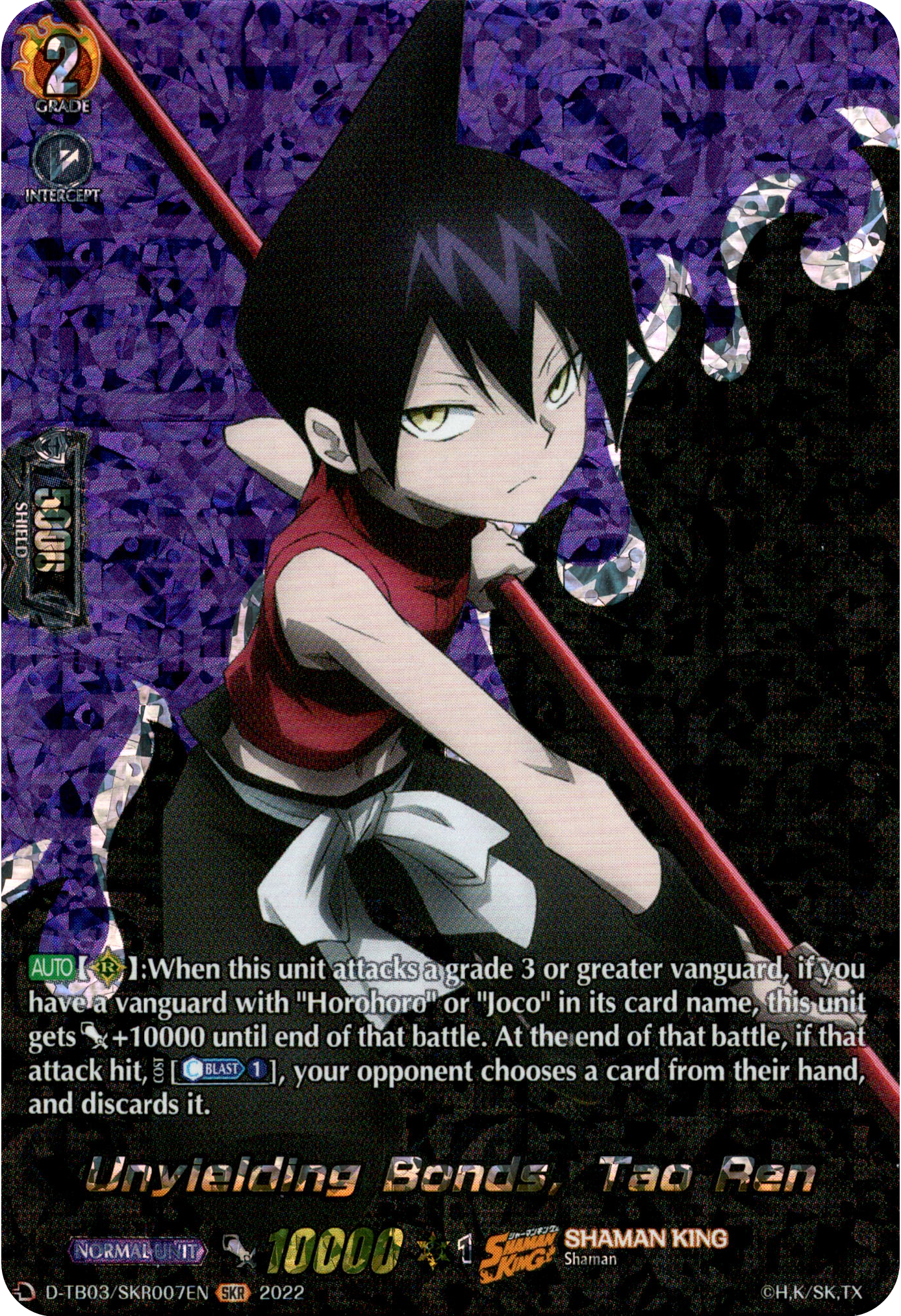 Unyielding Bonds, Tao Ren - D-TB03/SKR007EN - Shaman King - Card Cavern