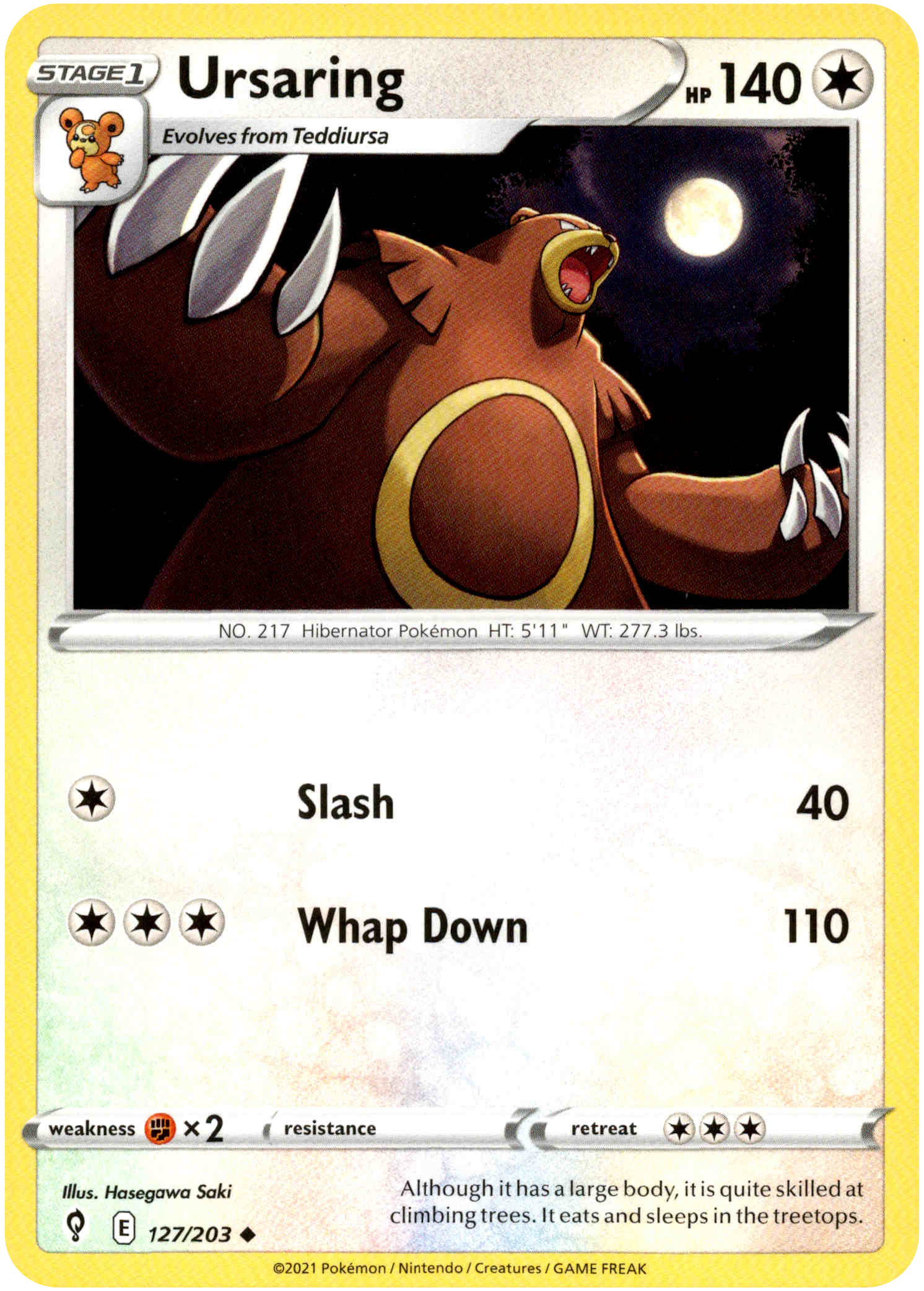 Ursaring - 127/203 - Evolving Skies - Card Cavern