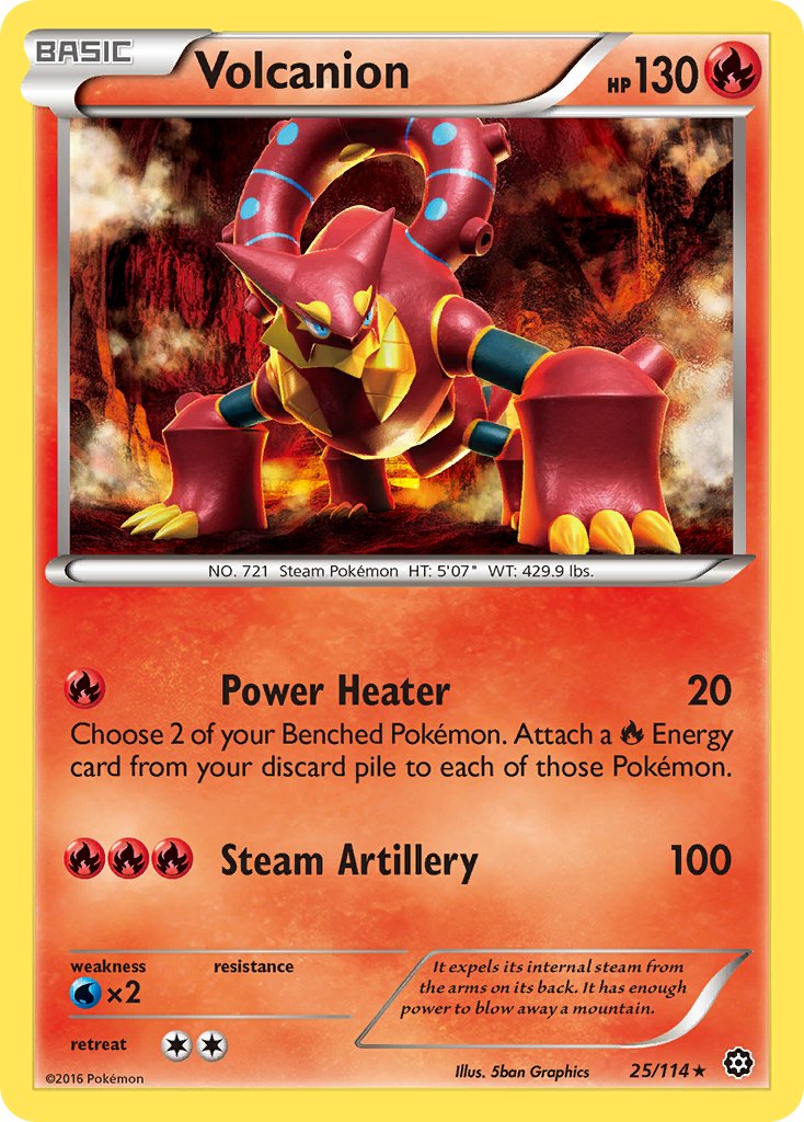 Volcanion - 25/114 - Steam Siege - Card Cavern