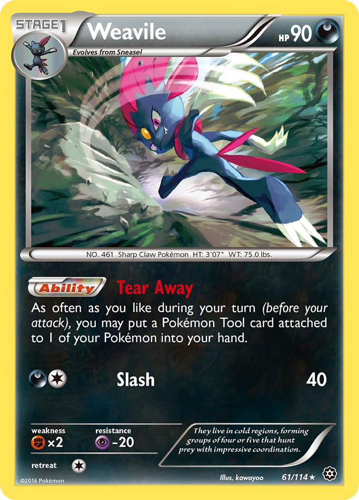 Weavile - 61/114 - Steam Siege - Card Cavern