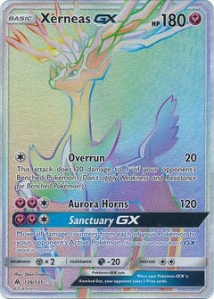 Xerneas GX Hyper Rare - 139/131 - Forbidden Light - Holo - Card Cavern