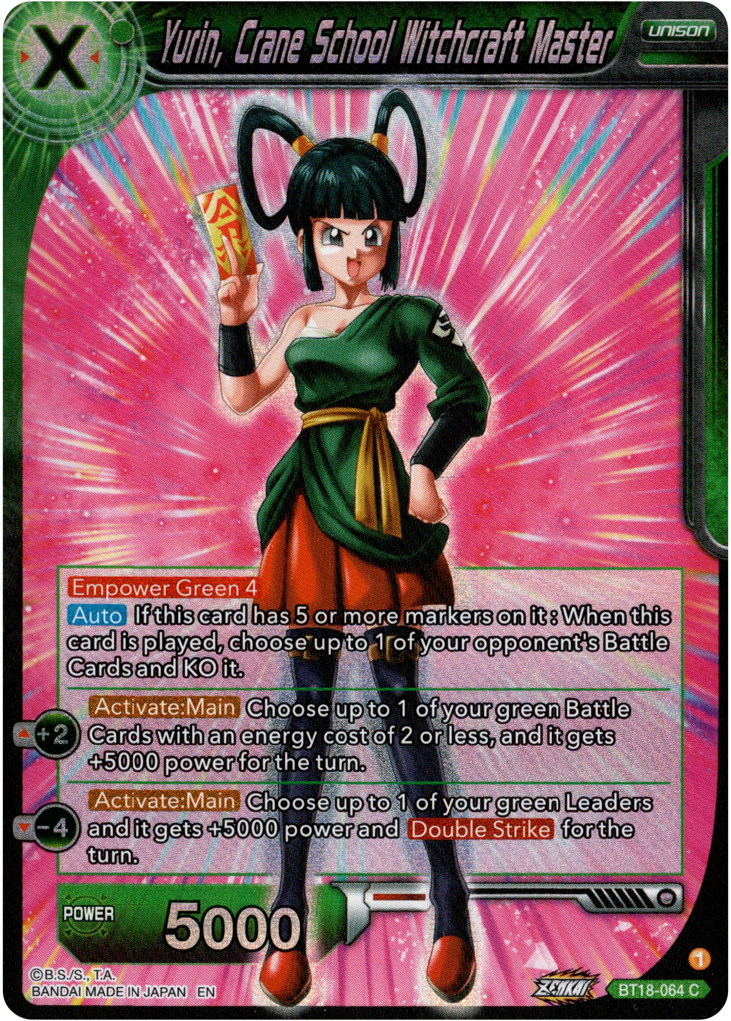 Yurin, Crane School Witchcraft Master - BT18-064 - Dawn of the Z-Legends - Parallel Foil - Card Cavern