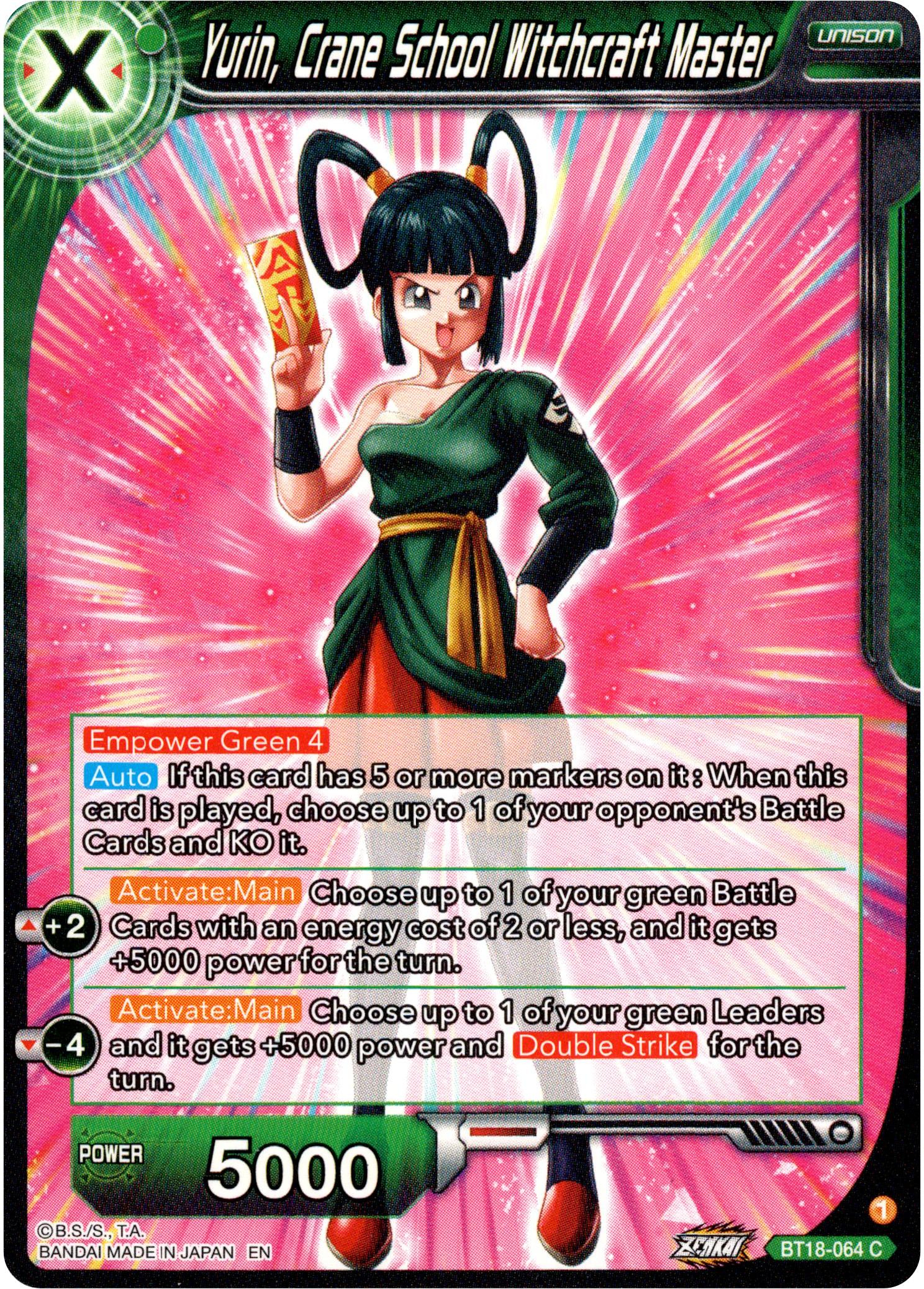 Yurin, Crane School Witchcraft Master - BT18-064 - Dawn of the Z-Legends - Card Cavern