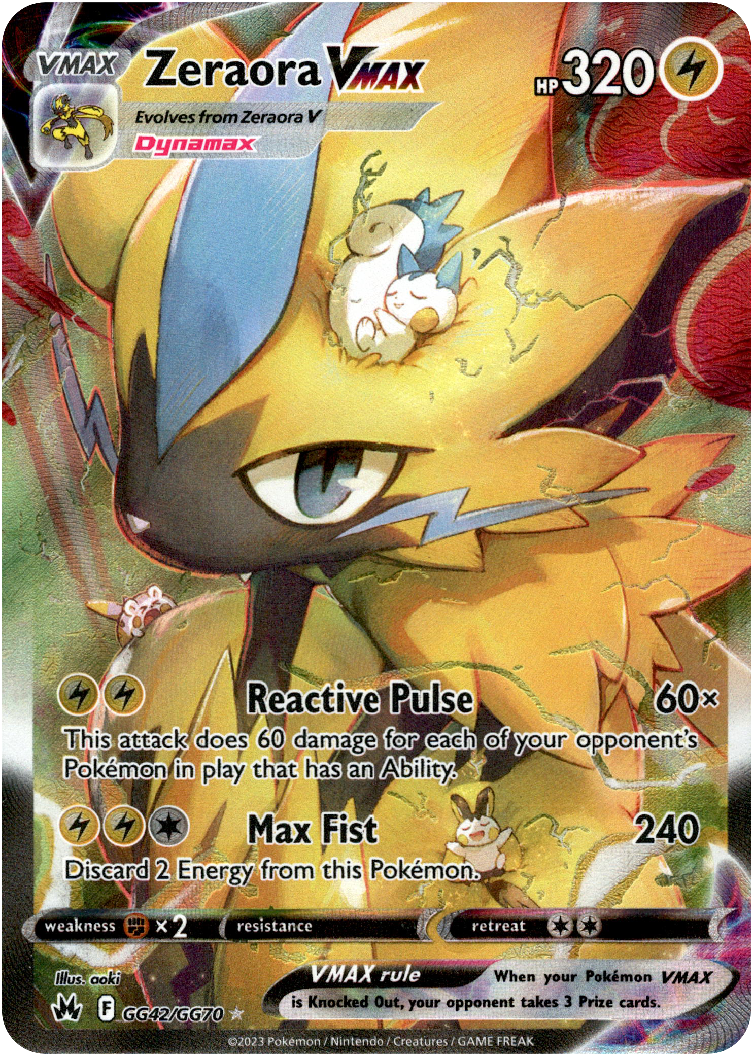 Zeraora VMAX - GG42/GG70 - Crown Zenith - Holo - Card Cavern